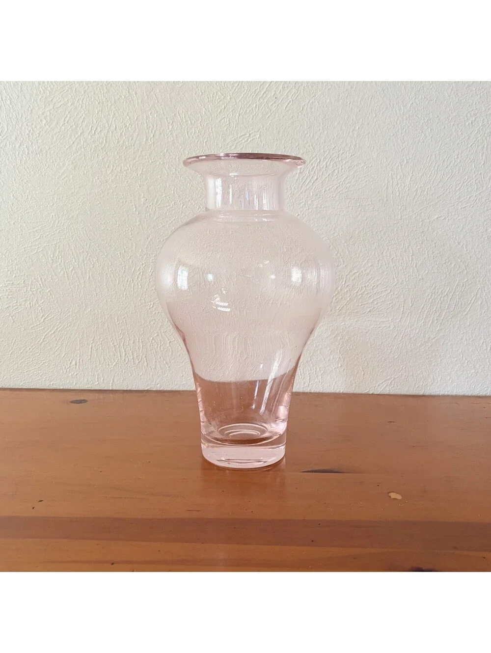 Vintage Glass Vase Light Pink